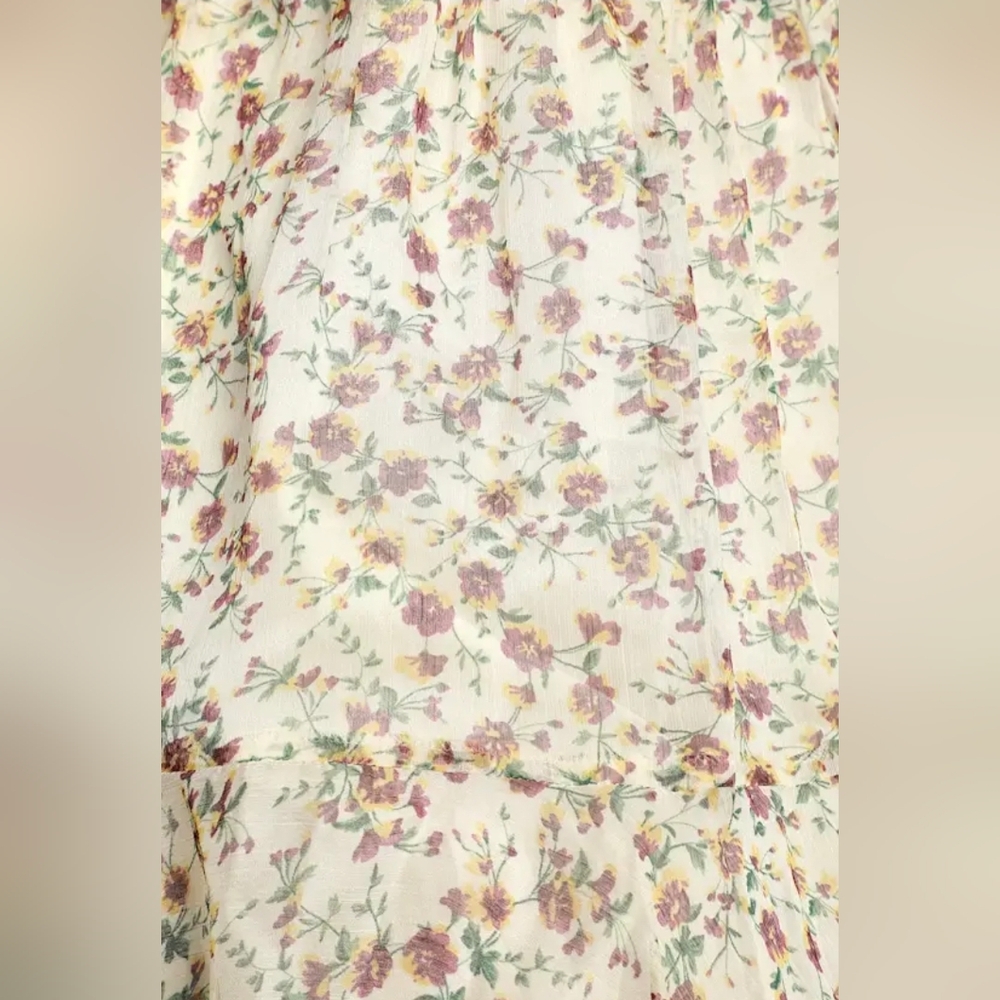 Lulus My Favorite Ivory Floral Print Off-the-shoulder Dress White - Size S - Picture 4 of 6